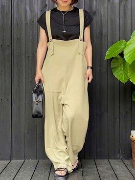 「feepur（フェピュール）のアイテム（オールインワン・サロペット）」を使った、naguさん（レディース・153cm）の夏コーディネート
