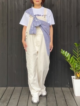 「something_jean」｜「アイテム（オールインワン・サロペット）」を使った、naguさん（レディース・153cm）の春コーディネート
