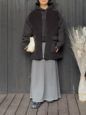 「アイテム（スカート）」を使った、naguさん（レディース・153cm）の秋コーディネート