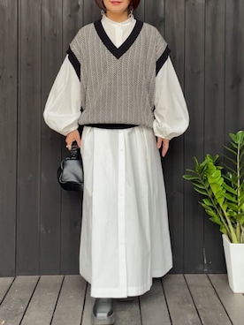 「Newport（ニューポート）のアイテム」を使った、naguさん（レディース・153cm）の冬コーディネート