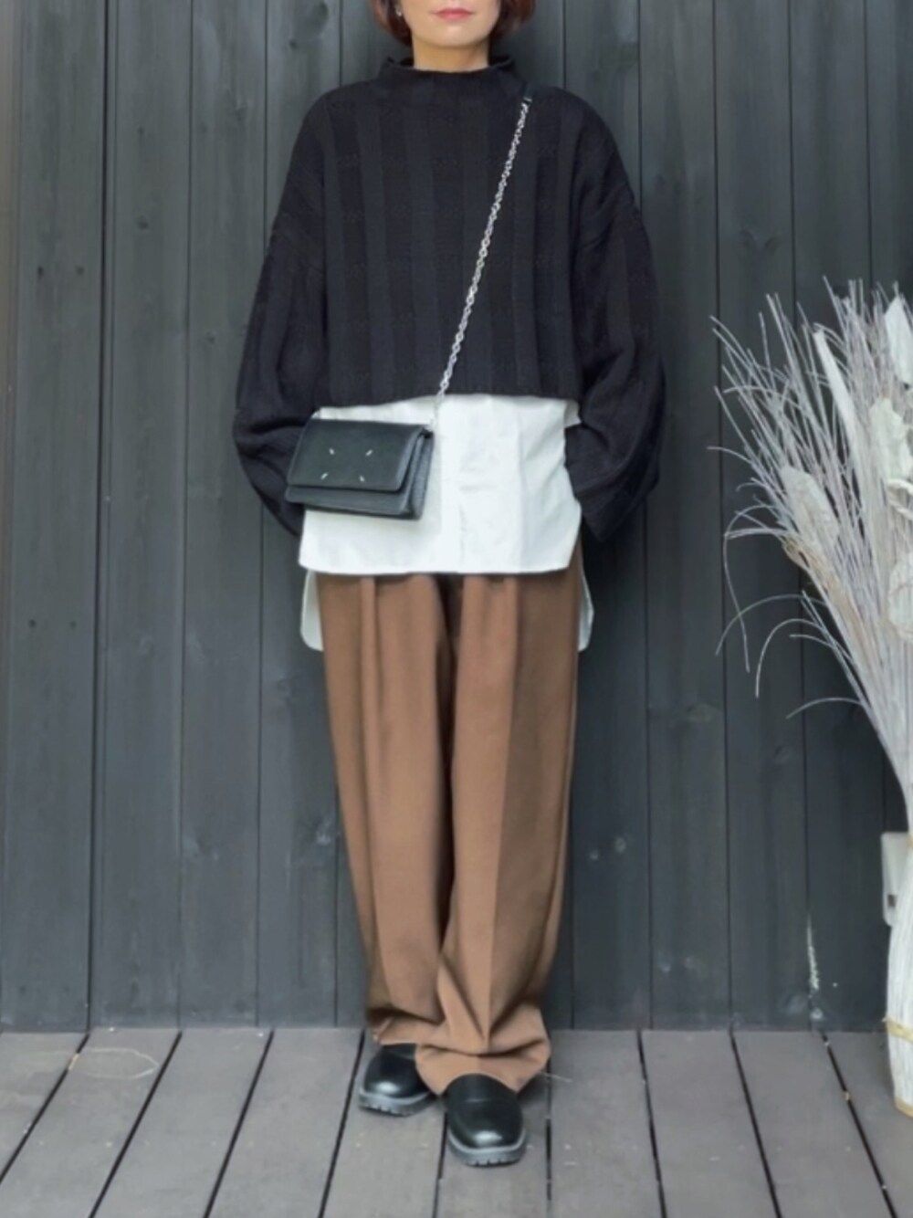 リンクスストライプクロップドニットを使った人気ファッション