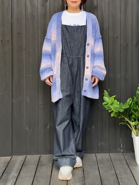 「FREDY&GLOSTER」｜「アイテム（オールインワン・サロペット）」を使った、naguさん（レディース・153cm）の秋コーディネート