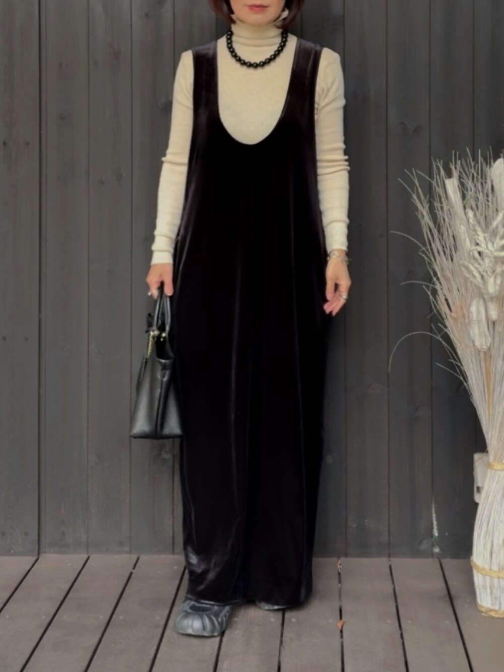 anuke（アンヌーク）の「Velour Uneck Onepiece（ワンピース）」 - WEAR