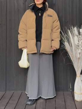 「アイテム（ジャケット/アウター、ベージュ系）」を使った、naguさん（レディース・153cm）の冬コーディネート