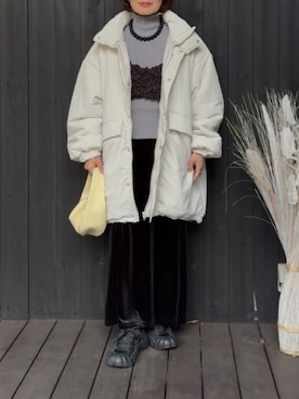 「アイテム（スカート）」を使った、naguさん（レディース・153cm）の秋コーディネート