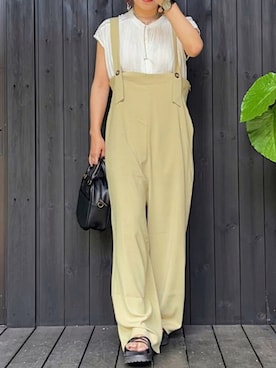 「feepur（フェピュール）のアイテム（オールインワン・サロペット）」を使った、naguさん（レディース・153cm）の夏コーディネート