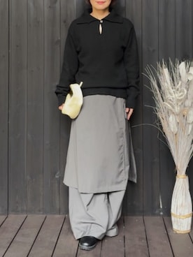 「アイテム（サンダル）」を使った、naguさん（レディース・153cm）の秋コーディネート