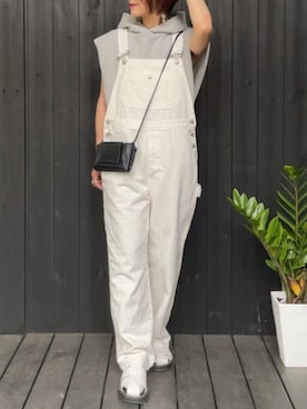 「something_jean」｜「アイテム（オールインワン・サロペット）」を使った、naguさん（レディース・153cm）の春コーディネート