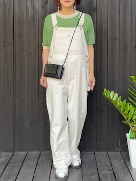 「something_jean」｜「アイテム（オールインワン・サロペット）」を使った、naguさん（レディース・153cm）の春コーディネート