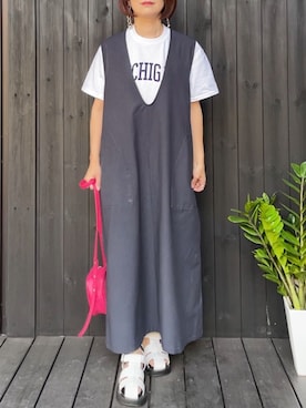 「Newport（ニューポート）のアイテム」を使った、naguさん（レディース・153cm）の春コーディネート