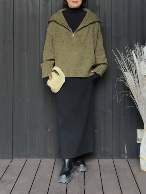 セール】◇ハーフジップ リサイクルエコニットプルオーバー（ニット