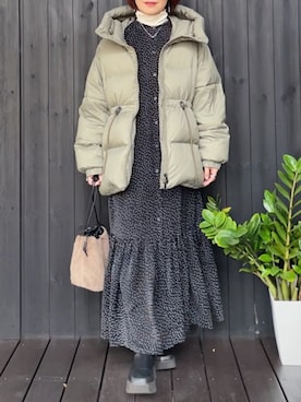 「nano・universe」｜「アイテム（アクセサリー）」を使った、naguさん（レディース・153cm）の冬コーディネート