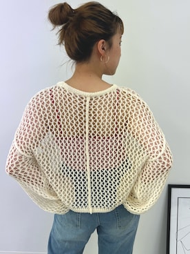 「アイテム（キャミソール、レッド系）」を使った、Amiさん（レディース・156cm）の春コーディネート