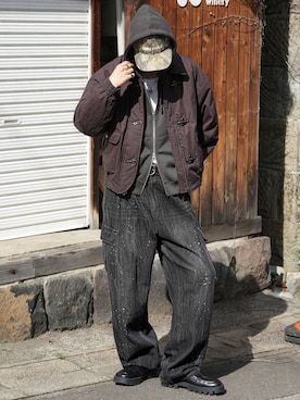 「アイテム（ジャケット/アウター）」を使った、  風早ゆうたさん（メンズ・184cm）の冬コーディネート