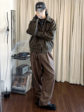 「Bleme（ブレム）のアイテム」を使った、  風早ゆうたさん（メンズ・184cm）の冬コーディネート