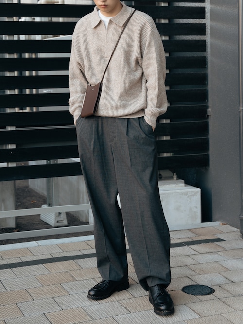 サカイ 異素材切替 ニット セーター｜ジッパーポケット★美品 ◇関税込◇*sacai*ナイロンツイル ミックスニット プルオーバー