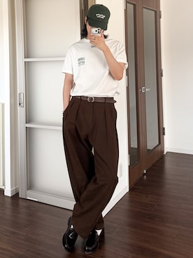 「アイテム（キャップ）」を使った、  風早ゆうたさん（メンズ・184cm）の春コーディネート