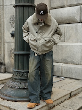 「Bleme（ブレム）のアイテム」を使った、  風早ゆうたさん（メンズ・184cm）の冬コーディネート