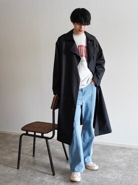 「EMMA  CLOTHES」｜「アイテム（その他）」を使った、  風早ゆうたさん（メンズ・184cm）の冬コーディネート