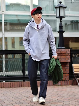 「新年一発目」｜「アイテム（その他）」を使った、  風早ゆうたさん（メンズ・184cm）の冬コーディネート