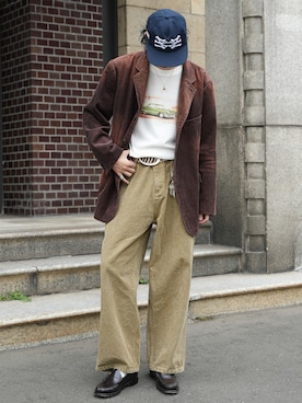 「アイテム（シューズ）」を使った、  風早ゆうたさん（メンズ・184cm）の秋コーディネート