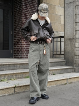   風早ゆうたさん（メンズ・184cm）の秋コーディネート