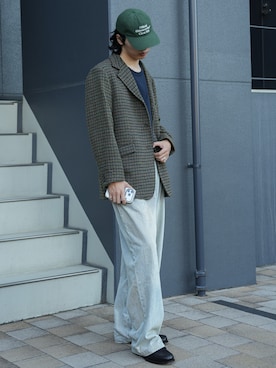 「アイテム（デニムパンツ）」を使った、  風早ゆうたさん（メンズ・184cm）の秋コーディネート