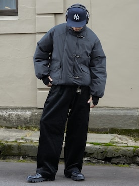 「アイテム（帽子）」を使った、  風早ゆうたさん（メンズ・184cm）の冬コーディネート