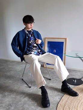 「PUBLIC TOKYO（パブリックトウキョウ）のアイテム（パンツ）」を使った、  風早ゆうたさん（メンズ・184cm）の春コーディネート