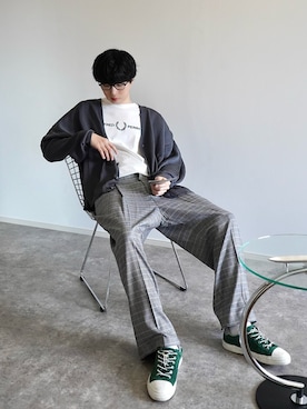 「SLACK FOOTWEAR（スラックフットウェア）のアイテム」を使った、  風早ゆうたさん（メンズ・184cm）の春コーディネート