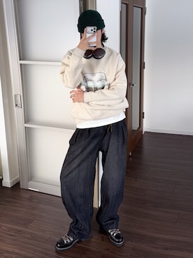 風早ゆうたさん(メンズ・184cm)の冬コーディネート