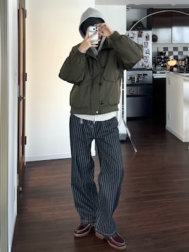 「Bleme（ブレム）のアイテム」を使った、  風早ゆうたさん（メンズ・184cm）の冬コーディネート