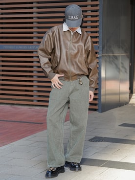 「Bleme（ブレム）のアイテム」を使った、  風早ゆうたさん（メンズ・184cm）の冬コーディネート