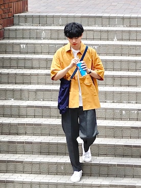 「LIP（リップ）のアイテム」を使った、  風早ゆうたさん（メンズ・184cm）の夏コーディネート