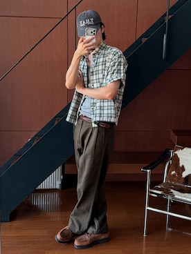 「Timberland（ティンバーランド）のアイテム」を使った、  風早ゆうたさん（メンズ・184cm）の夏コーディネート