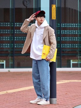   風早ゆうたさん（メンズ・184cm）の冬コーディネート