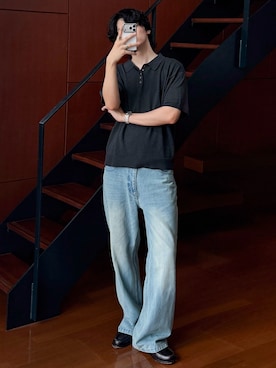 「Bleme（ブレム）のアイテム」を使った、  風早ゆうたさん（メンズ・184cm）の夏コーディネート