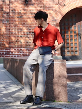 「LIP（リップ）のアイテム」を使った、  風早ゆうたさん（メンズ・184cm）の夏コーディネート