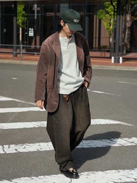 「アイテム（テーラードジャケット）」を使った、  風早ゆうたさん（メンズ・184cm）の秋コーディネート