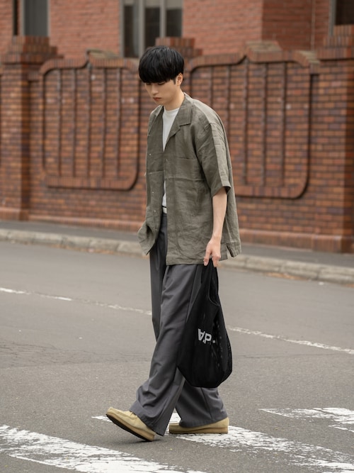 URBAN RESEARCH シャツ リネンオープンカラーショートスリーブ