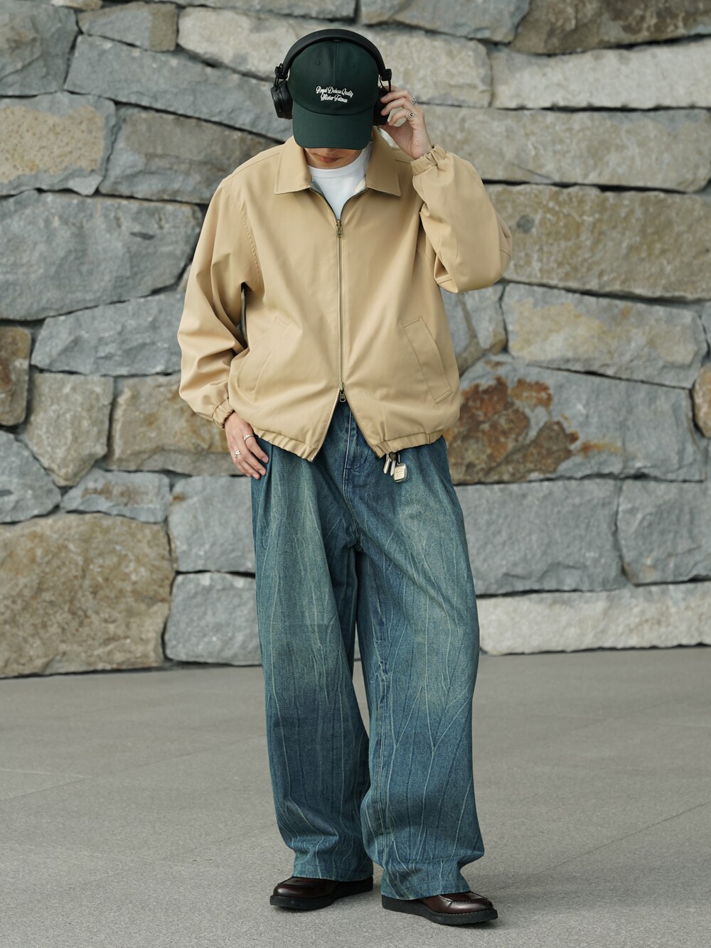 FRED PERRY ハリントンジャケット リバーシブル ダブルジップ