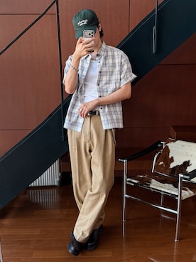 「Bleme（ブレム）のアイテム」を使った、  風早ゆうたさん（メンズ・184cm）の春コーディネート