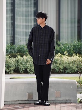   風早ゆうたさん（メンズ・184cm）の秋コーディネート