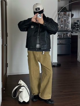   風早ゆうたさん（メンズ・184cm）の冬コーディネート