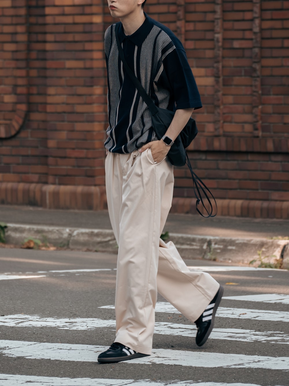 c-boy style(No.16)シティーボーイコーデ ポロチノラガーシャツL シティーボーイレトロ シアサッカーチェックシャツ m906 | sky peep