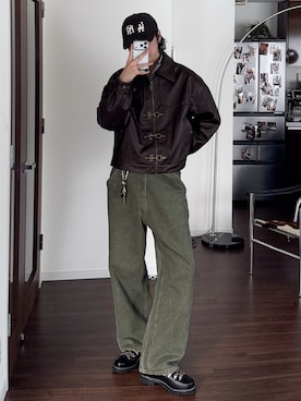 「Paraboot（パラブーツ）のアイテム」を使った、  風早ゆうたさん（メンズ・184cm）の冬コーディネート