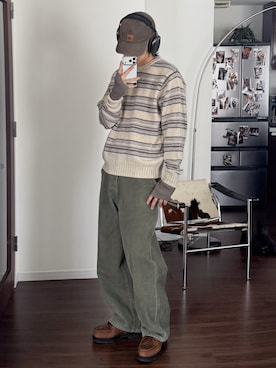 「Bleme（ブレム）のアイテム」を使った、  風早ゆうたさん（メンズ・184cm）の冬コーディネート