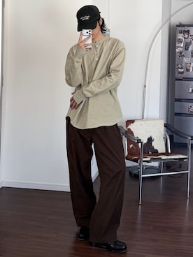 「Bleme（ブレム）のアイテム」を使った、  風早ゆうたさん（メンズ・184cm）の冬コーディネート