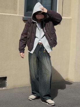   風早ゆうたさん（メンズ・184cm）の冬コーディネート