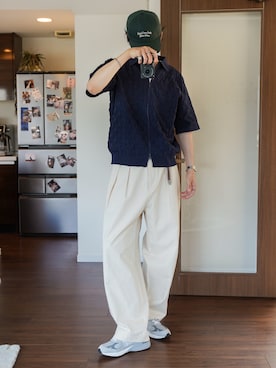 「アイテム（ポロシャツ）」を使った、  風早ゆうたさん（メンズ・184cm）の夏コーディネート